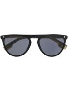 Burberry Eyewear Aviator Frame Sunglasses - Black