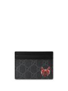 Gucci Gg Card Case With Wolf Head - Black