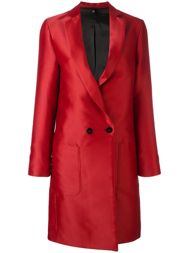 Christian Pellizzari Double Breasted Coat, Women's, Size: 44, Red, Polyester/viscose