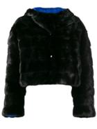 Yves Salomon Fur Cropped Jacket - Black
