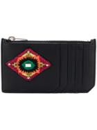Saint Laurent Embroidered Zip Pouch - Black