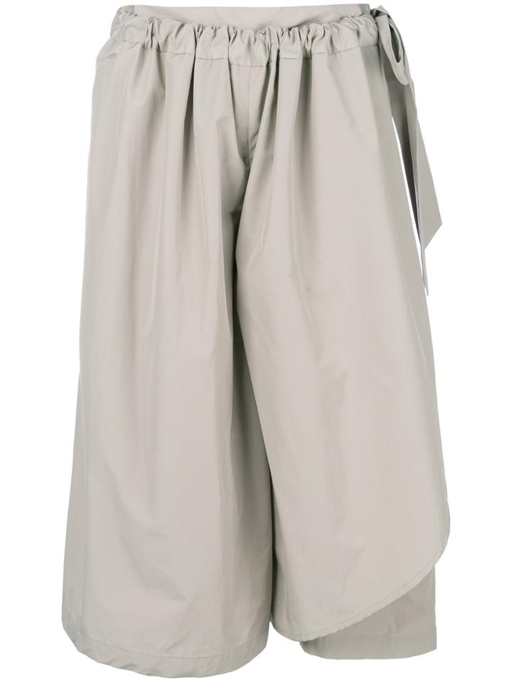 Chalayan Cropped Flared Trousers - Nude & Neutrals