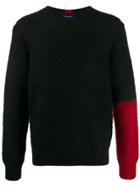 Undercover Contrast Sleeve Knit Jumper - Black