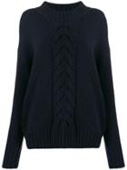 N.peal Chunky Cable Knit Jumper - Blue