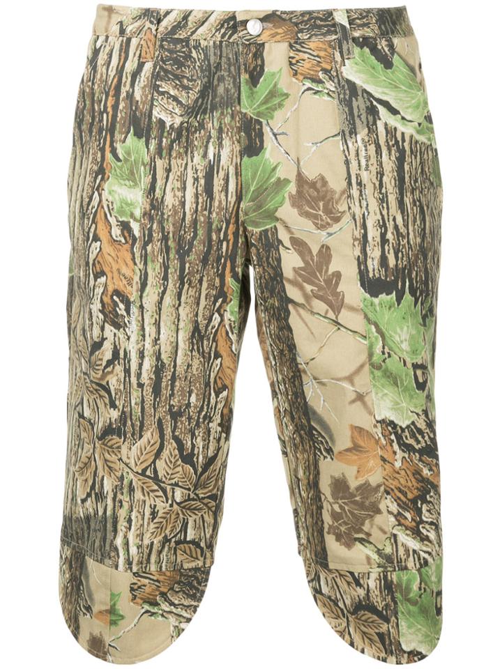 Walter Van Beirendonck Vintage Treecamo Printed Shorts - Multicolour