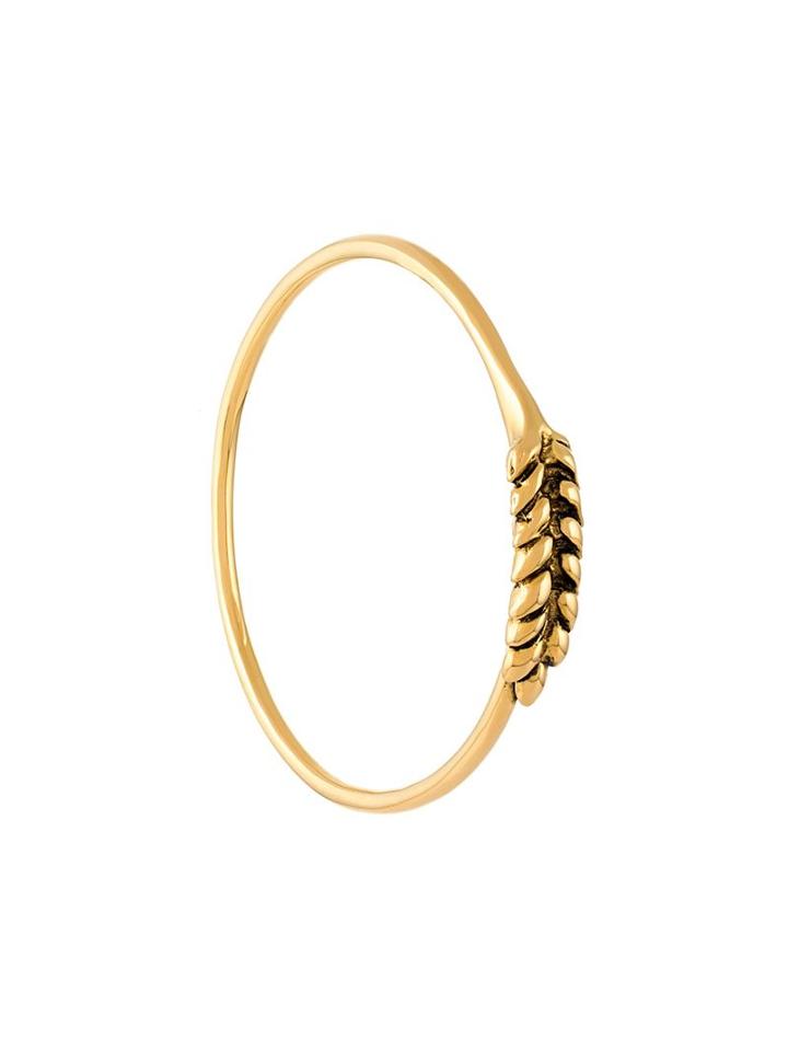 Aurelie Bidermann Wheat Bangle, Women's, Metallic, 18kt Gold Plated Brass