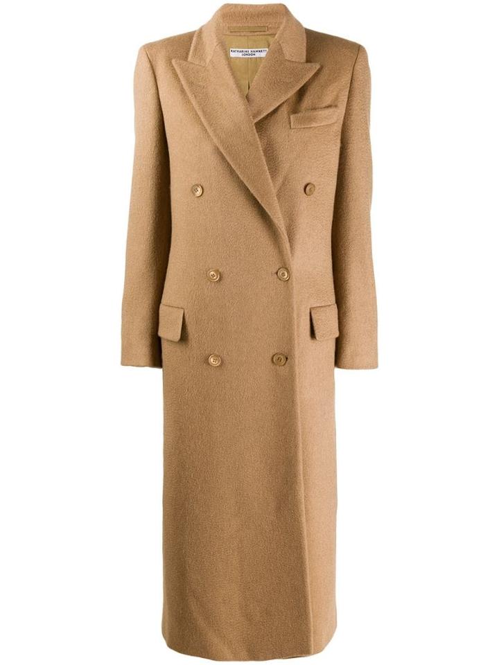 Katharine Hamnett London Double Breasted Maxi Coat - Brown