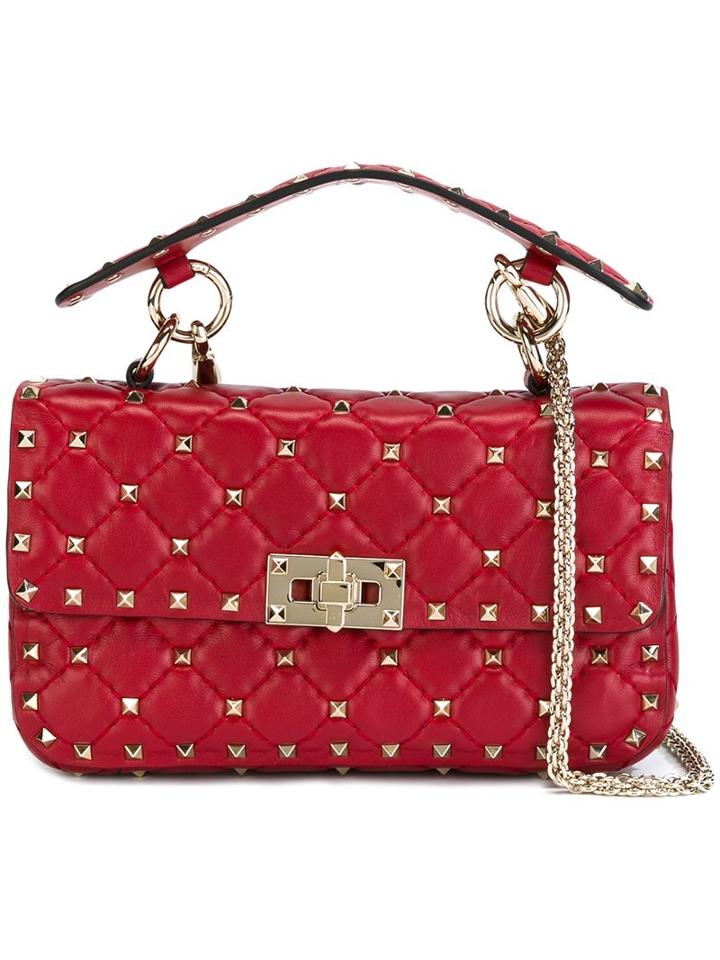 Valentino 'rockstud Spike' Crossbody Bag, Women's, Red