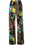 Etro - Floral Paisley Trousers - Women - Viscose - 46, Black, Viscose