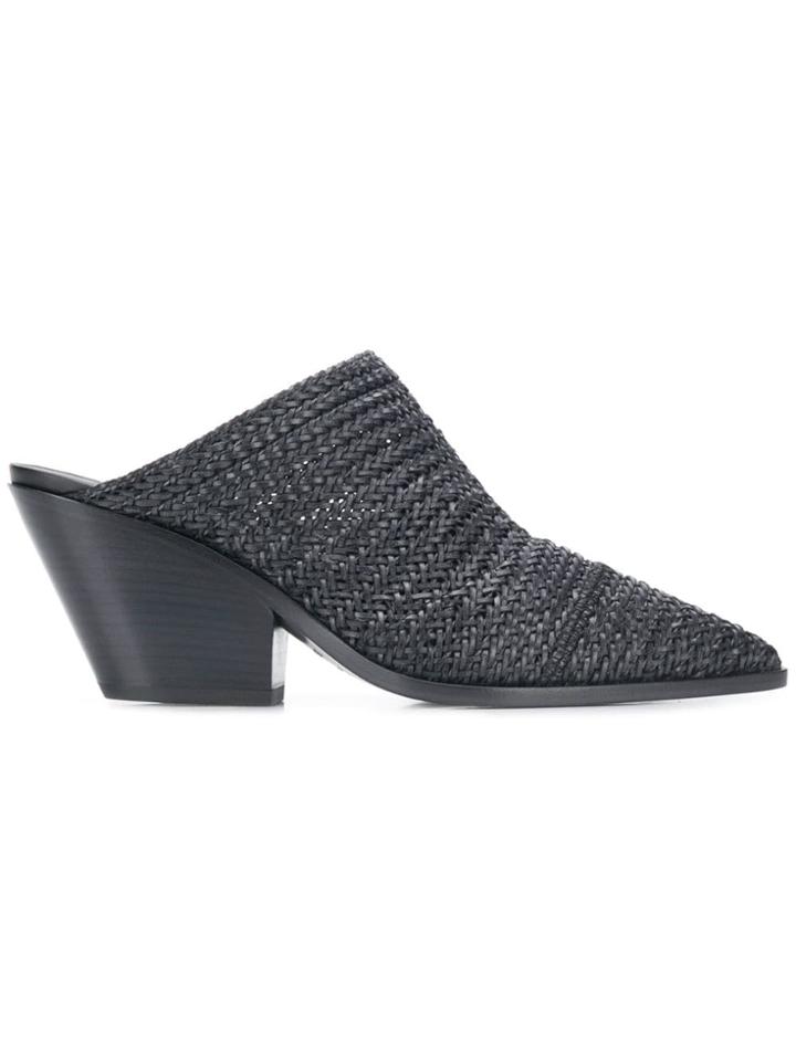 Casadei Braided Mules - Black