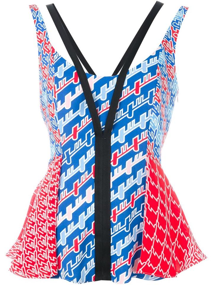 Kenzo Printed Sleeveless Top, Women's, Size: 40, Polyester/silk