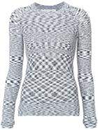 Veronica Beard Geometric Patterned Knit Top - Black