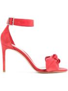 Alexander Mcqueen Bow Detail Stiletto Sandals - Red