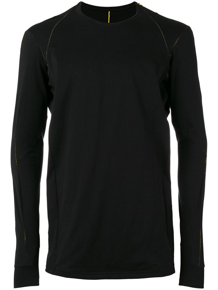 Devoa Long Sleeve T-shirt, Men's, Size: 2, Black, Cotton