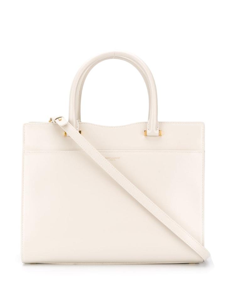 Saint Laurent Logo Tote Bag - Neutrals