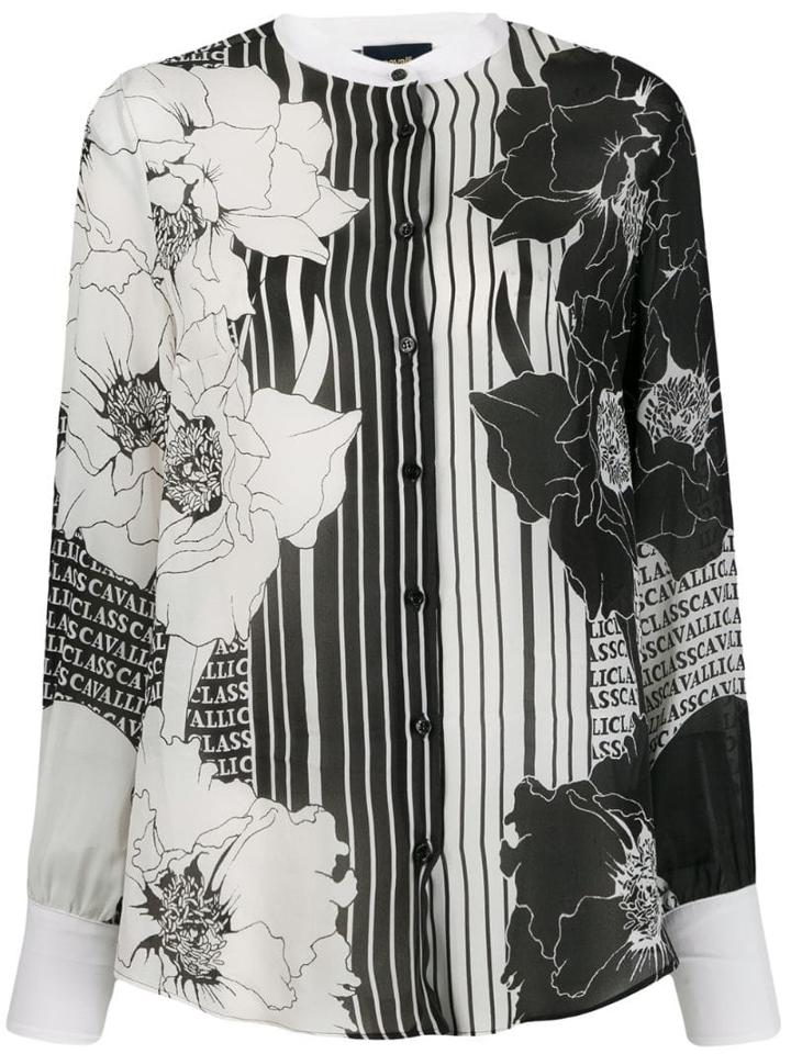 Cavalli Class Floral Blouse - Black