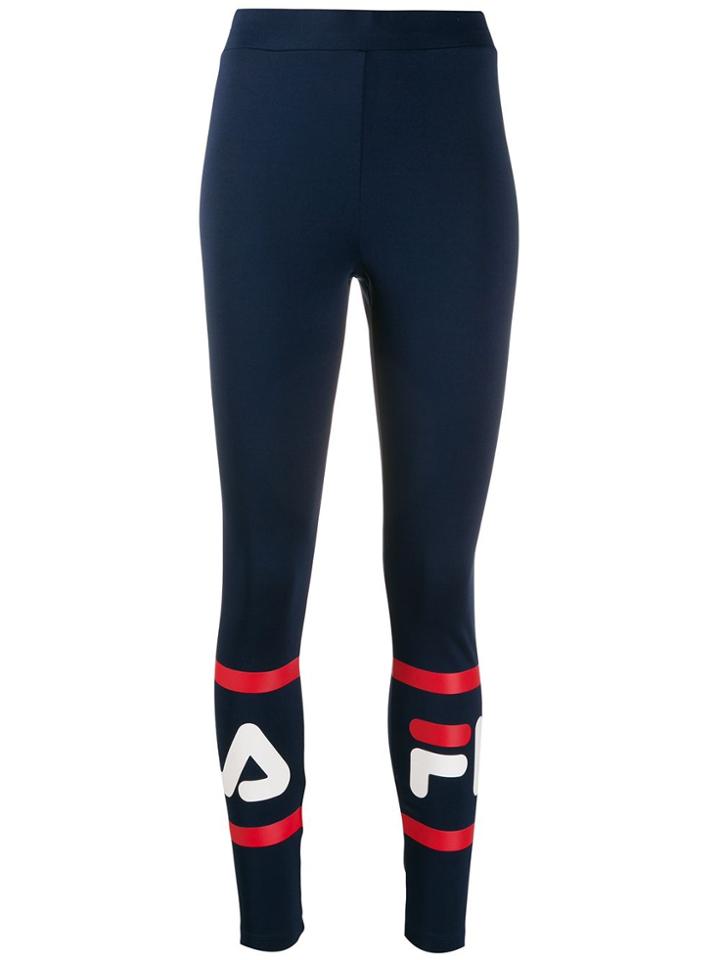 Fila Logo Printed Leggings - Blue
