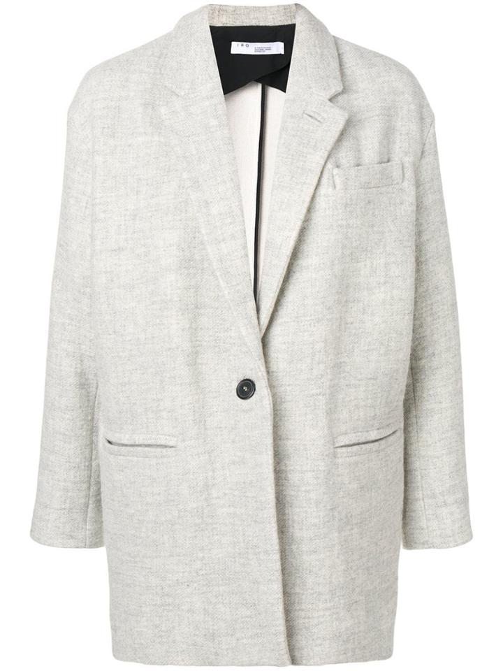 Iro Single-breasted Midi Coat - Grey