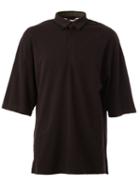 L Eclaireur Shigoto Polo Shirt, Adult Unisex, Black, Cotton/spandex/elastane