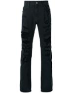 Armani Jeans Distressed Jeans, Men's, Size: 32, Black, Cotton/spandex/elastane
