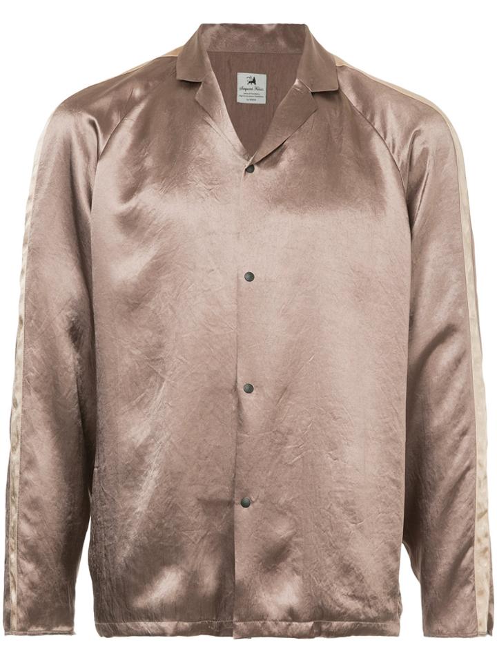 Sasquatchfabrix. Satin Shirt Jacket - Brown