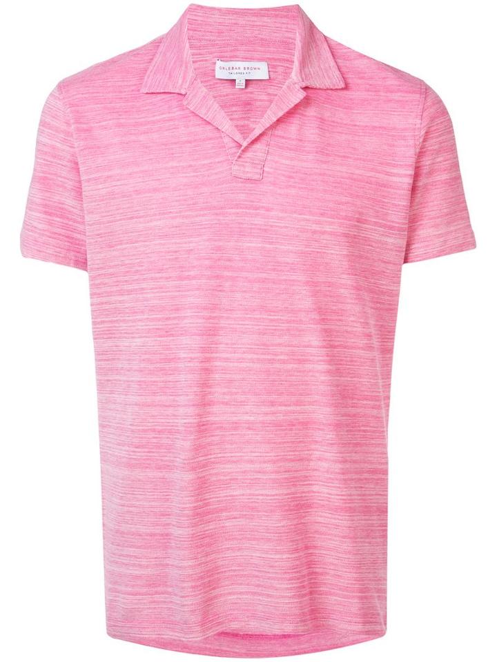 Orlebar Brown Open Collar Polo Shirt - Pink