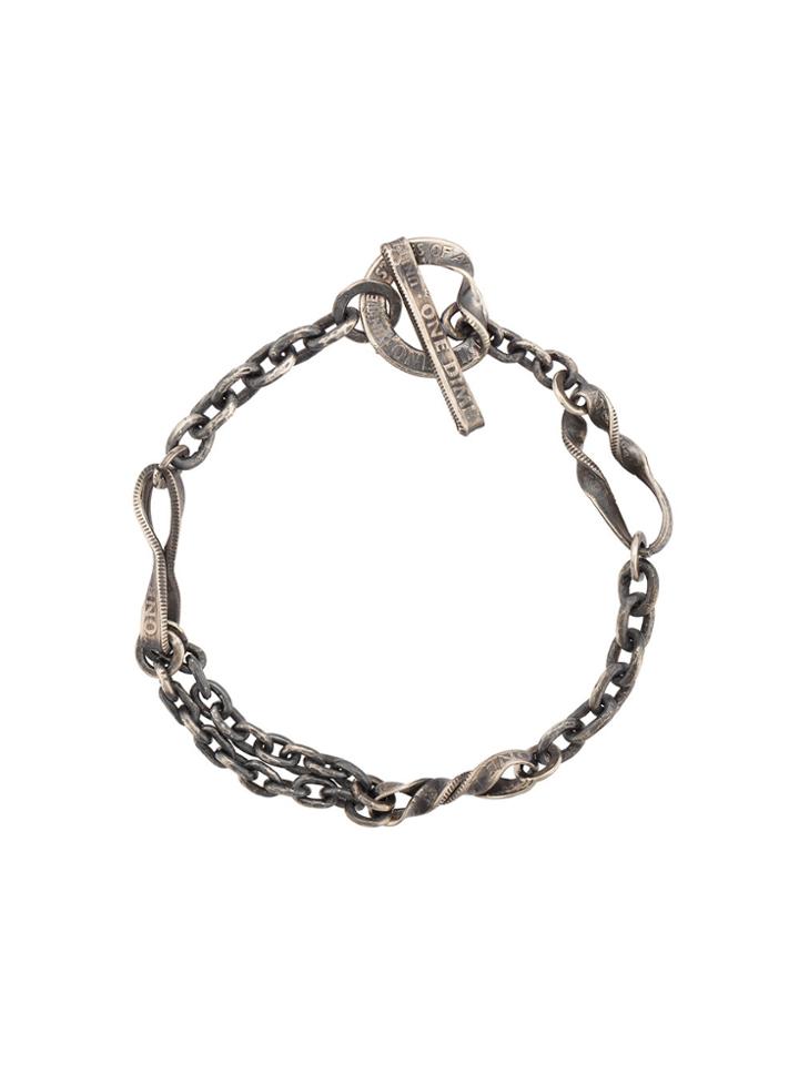 Individual Sentiments Engraved Chain Bracelet - Grey