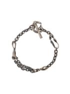 Individual Sentiments Engraved Chain Bracelet - Grey