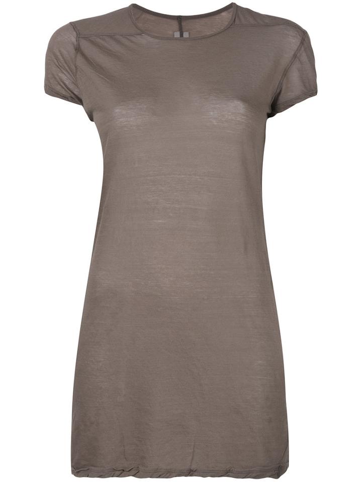 Rick Owens Level T-shirt, Women's, Size: 42, Grey, Cotton