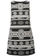 Alice+olivia Patterned Shift Dress - Black