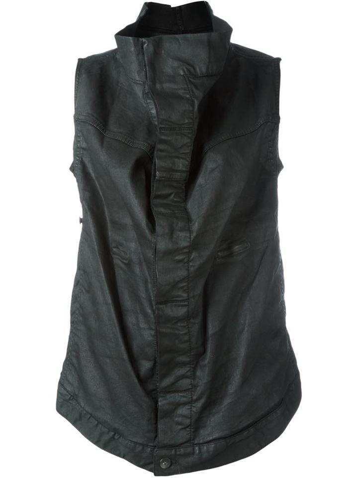 Rick Owens Drkshdw High Collar Sleeveless Jacket