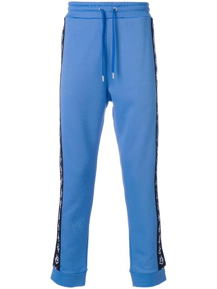 Love Moschino Side Logo Stripe Sweatpants - Blue