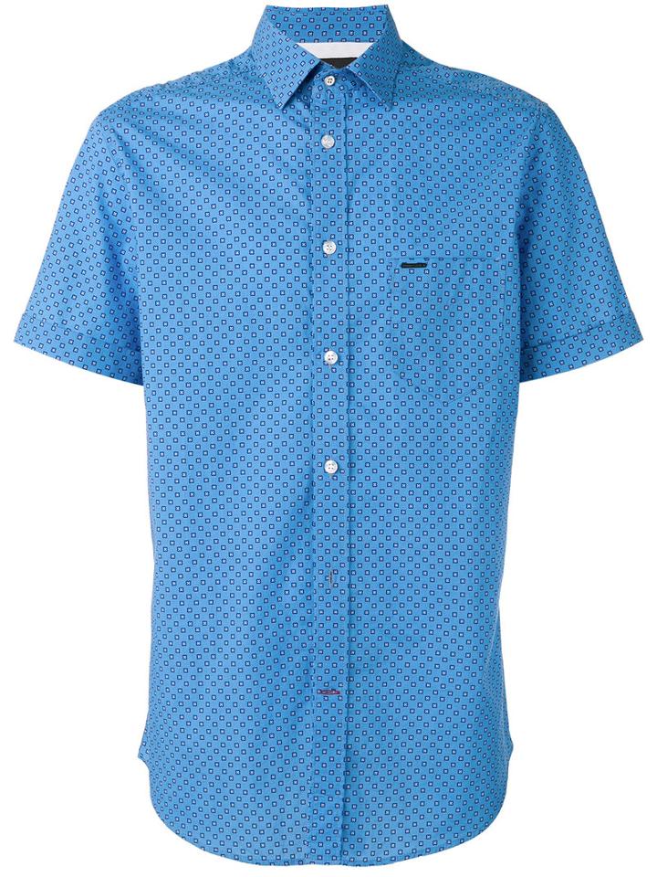 Diesel Short Sleeve Shirt, Men's, Size: Xl, Blue, Cotton