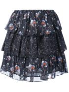 Ulla Johnson Ruffled Skirt, Women's, Size: Medium, Blue, Polyester/silk