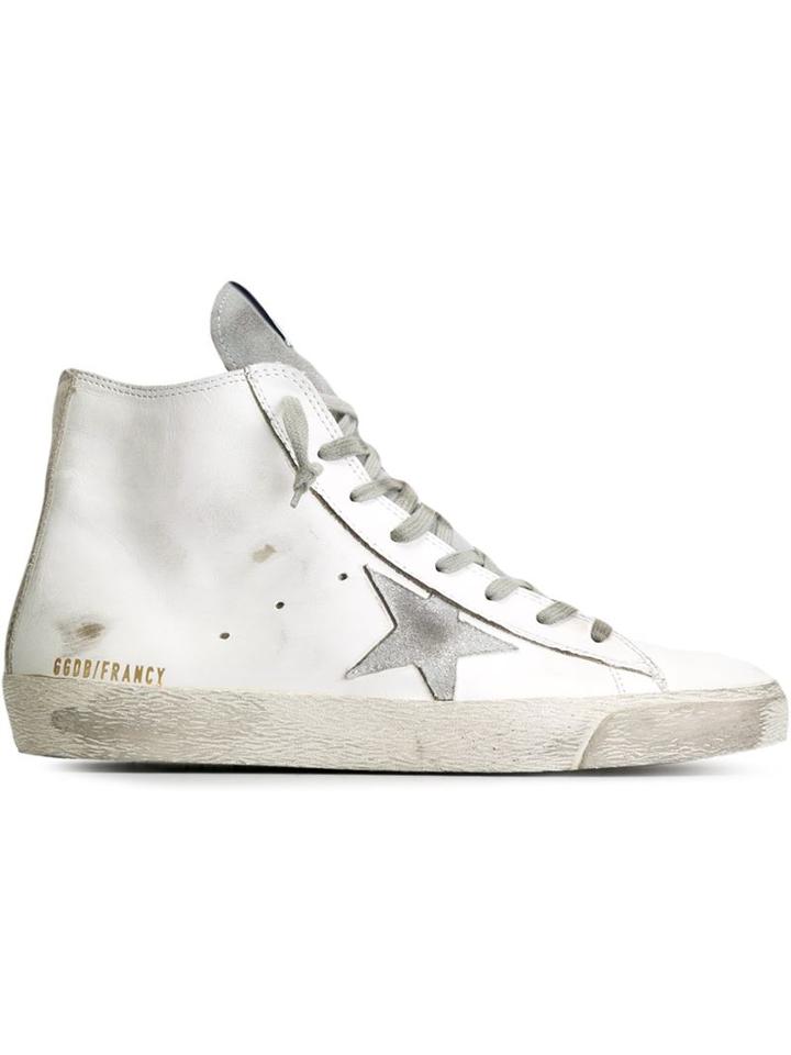 Golden Goose Deluxe Brand Francy Hi-top Sneakers, Men's, Size: 43, White, Leather/rubber
