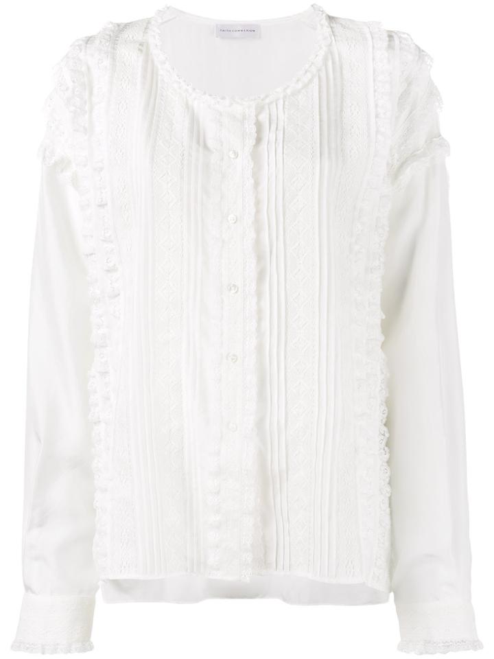 Faith Connexion Oversized Lace Blouse - White