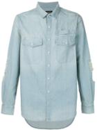 Stampd Light Wash Denim Shirt, Men's, Size: Small, Blue, Cotton