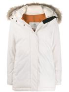Pyrenex Fur-trimmed Hood Coat - White