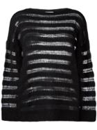 Saint Laurent Open Stitch Knitted Jumper, Women's, Size: Large, Mohair/wool/polyamide