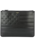 Givenchy American Flag Embossed Clutch, Men's, Black, Leather