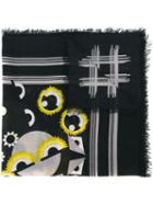 Fendi Fendi Monster Print Scarf, Women's, Black, Silk/wool