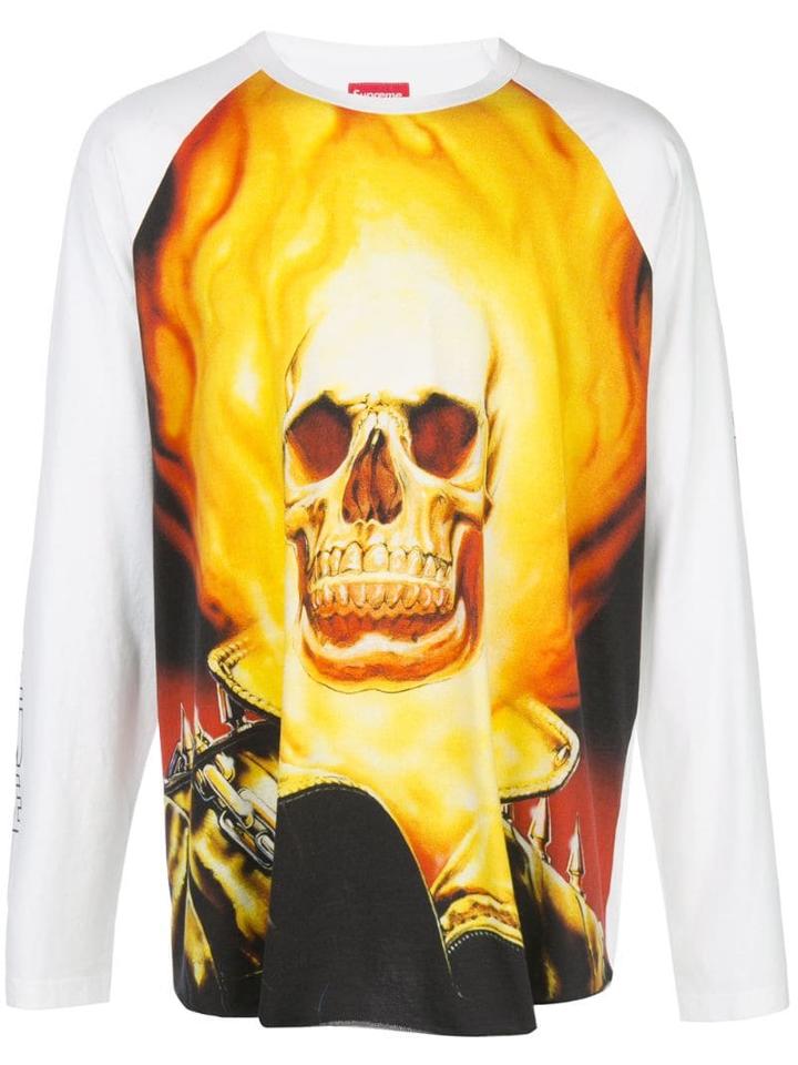 Supreme Skull Print T-shirt - White