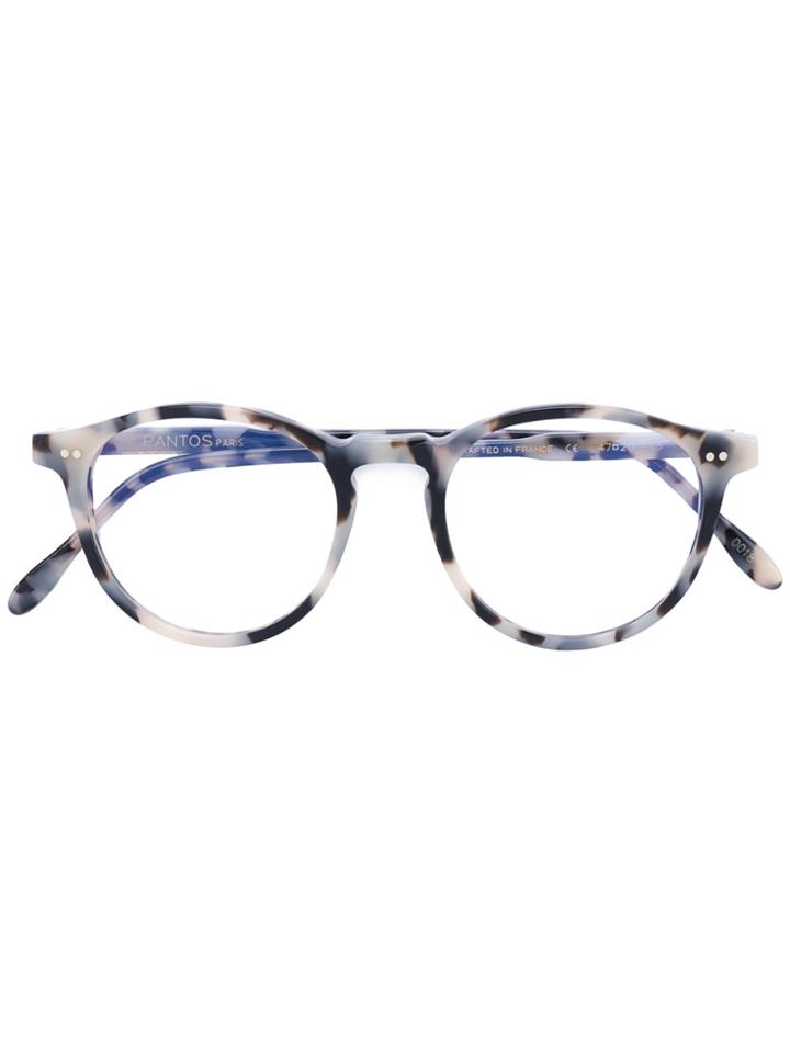 Pantos Paris Round Lens Glasses - Nude & Neutrals