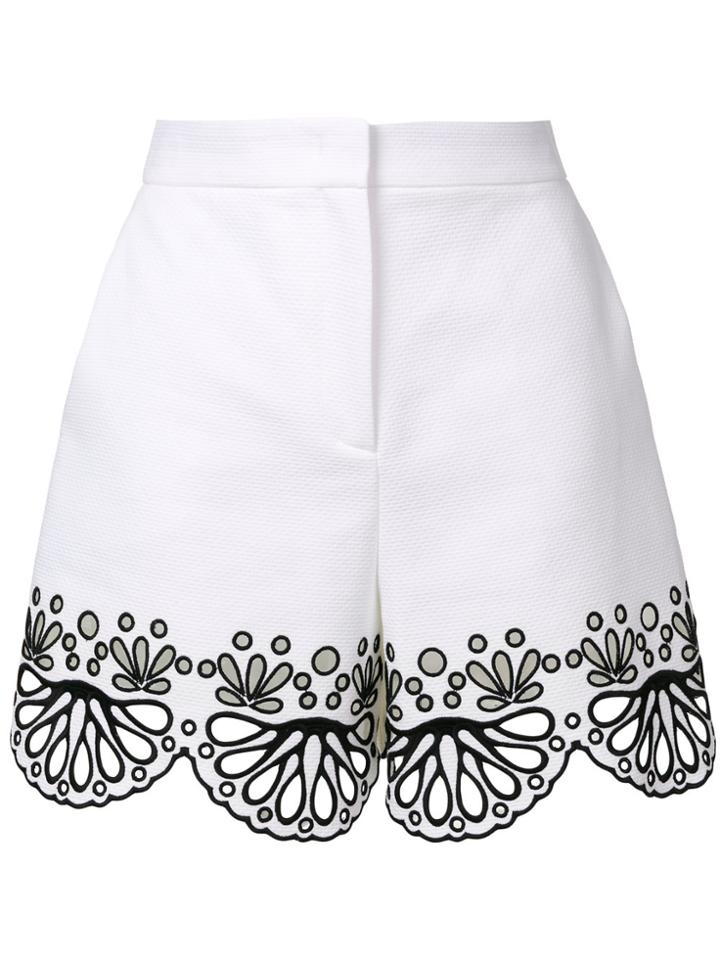 Emilio Pucci Crocheted Design Shorts - White