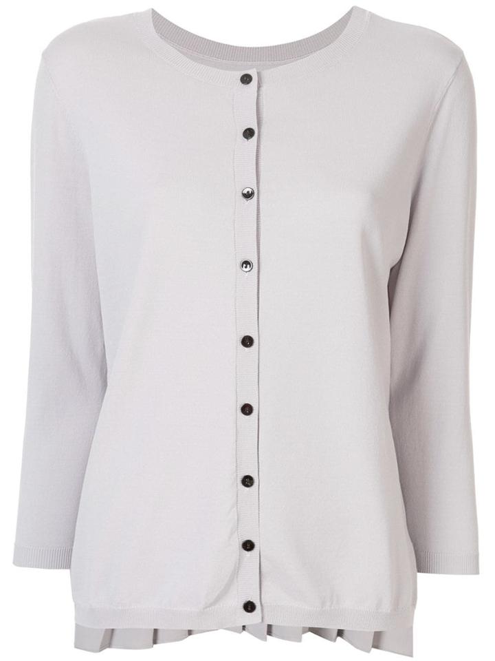 Knott Pleated Detail Cardigan - Blue
