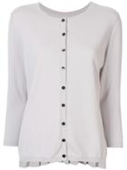 Knott Pleated Detail Cardigan - Blue