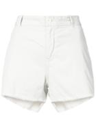 Nili Lotan Raw Hem Denim Shorts - White