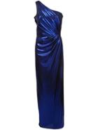 Marchesa Notte One Shoulder Dress - Blue