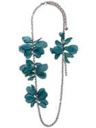Lanvin 'gina' Floral Strand Necklace, Women's, Metallic