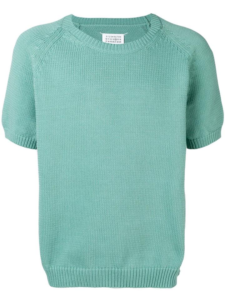 Maison Margiela Crew Neck Knitted Top - Green